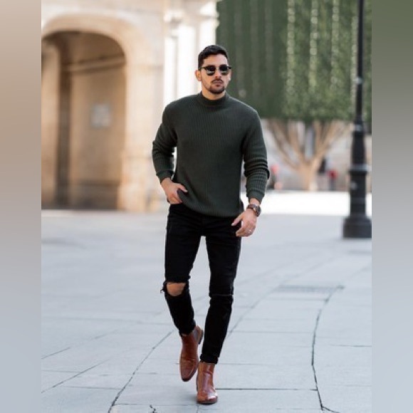 Burberry Jamieson Rubber Sole Pull On Chelsea Boot Size 11 Sleek Brown - Picture 2 of 7